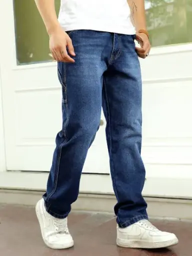 Dark blue denim jeans